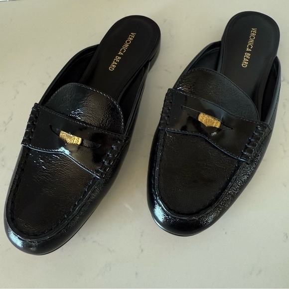 New Veronica Beard Penny Mule in Patent leather black Size: 6 - Picture 2 of 5